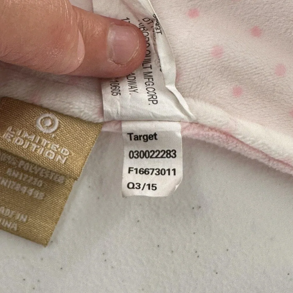 Target Limited Edition Pink‎ Bunny Lovey Security Blanket Baby Girl Gift Easter
